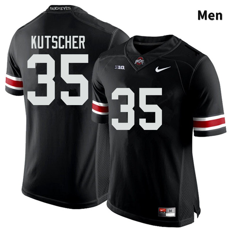 Men's Ohio State Buckeyes #35 Austin Kutscher Black Authentic College Stitched Football Jersey 23AB041XX